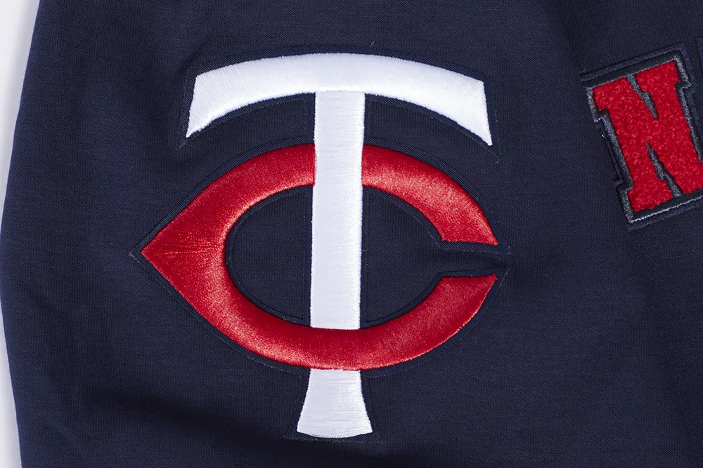 MLB MINNESOTA TWINS CLASSIC MEN'S WARM UP JACKET (MIDNIGHT NAVY/RED)