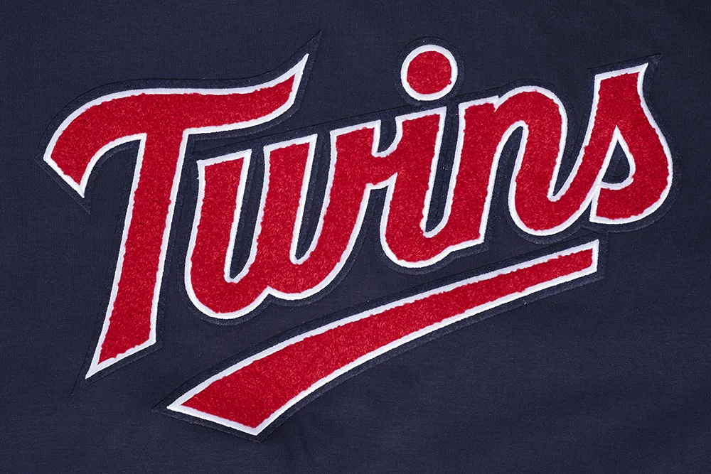MLB MINNESOTA TWINS CLASSIC MEN'S WARM UP JACKET (MIDNIGHT NAVY/RED)