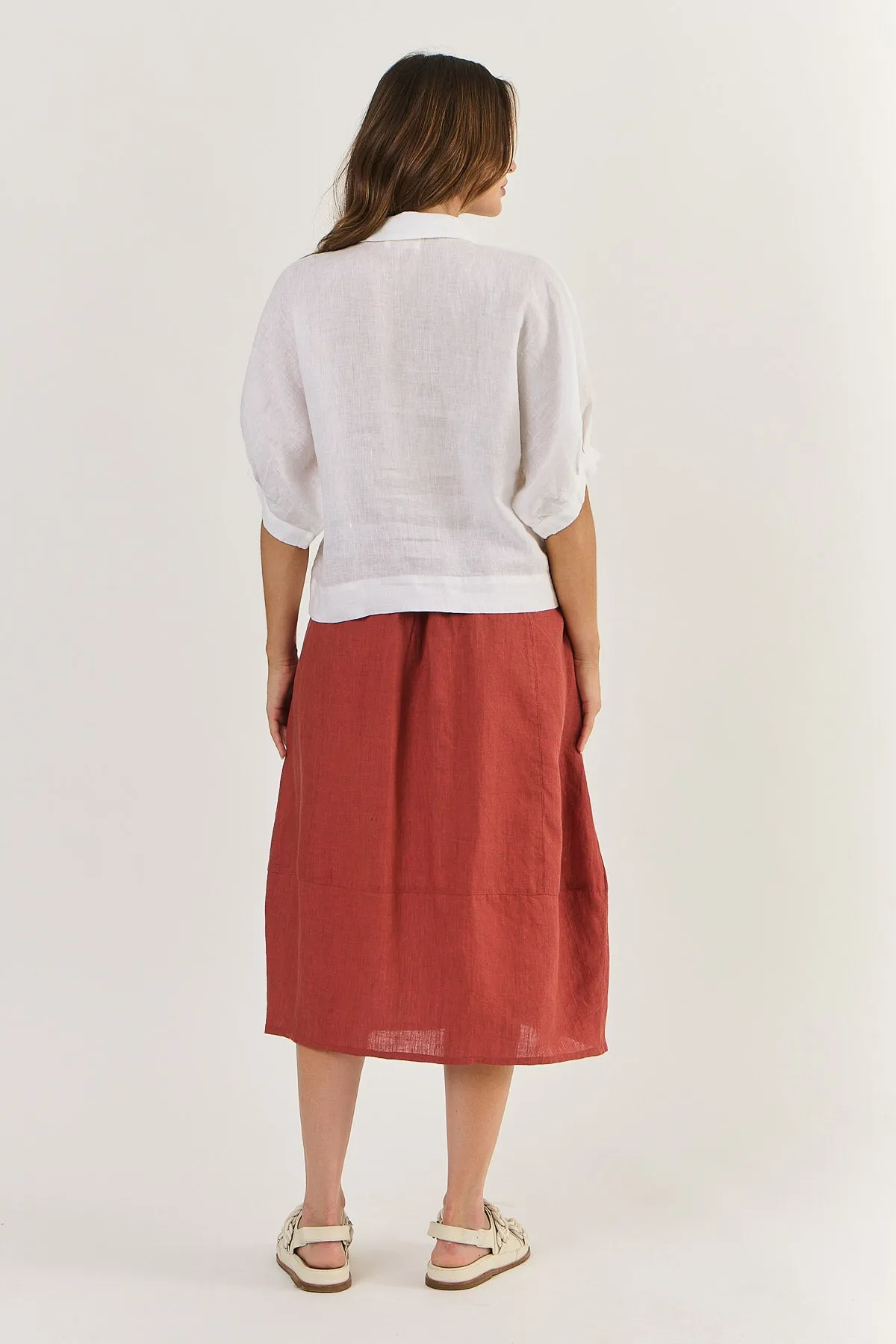 Naturals by O & J Linen Shirt - White (GA471)