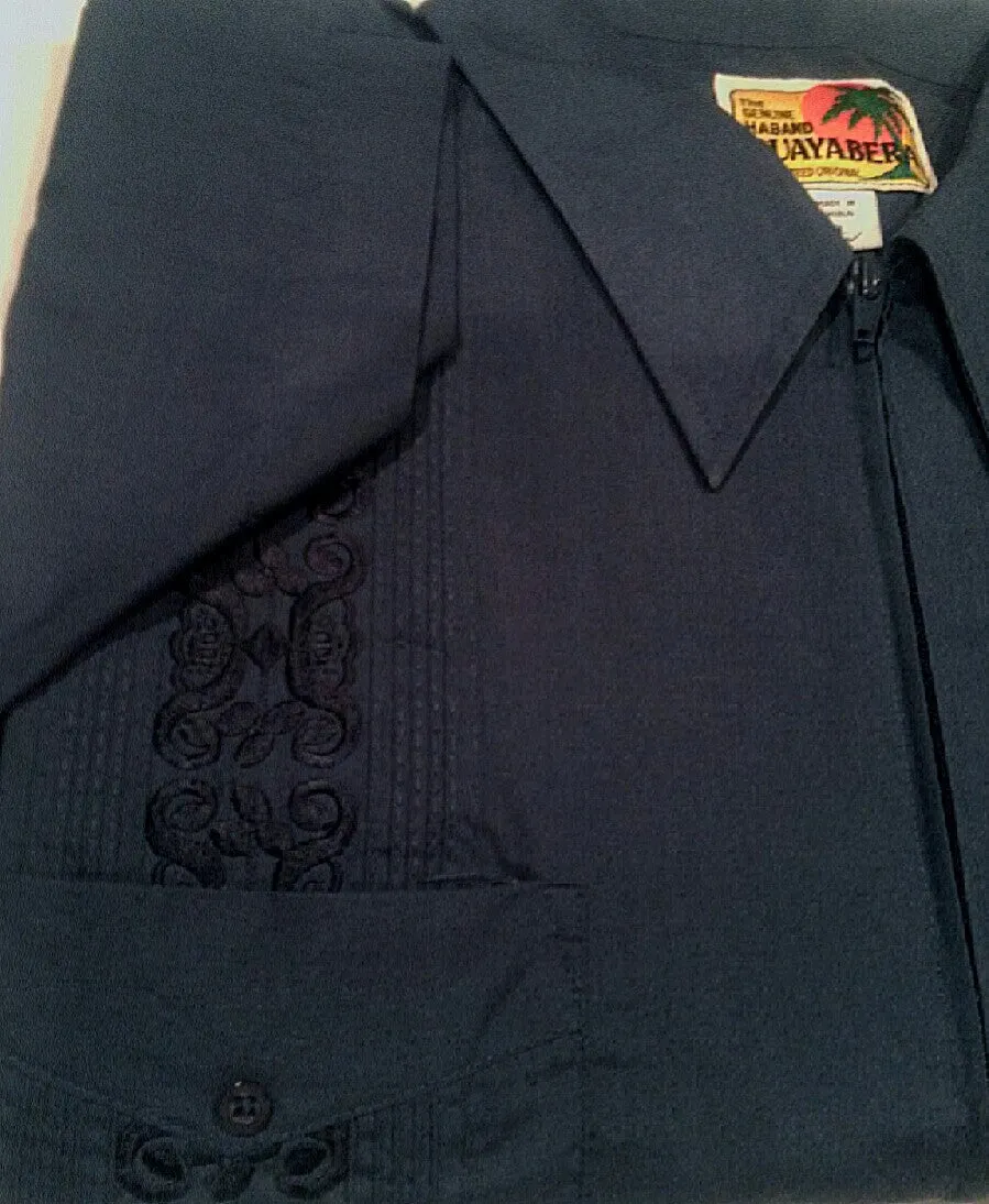 New- Haband Guayabera Blue Fashion Shirt- size XL
