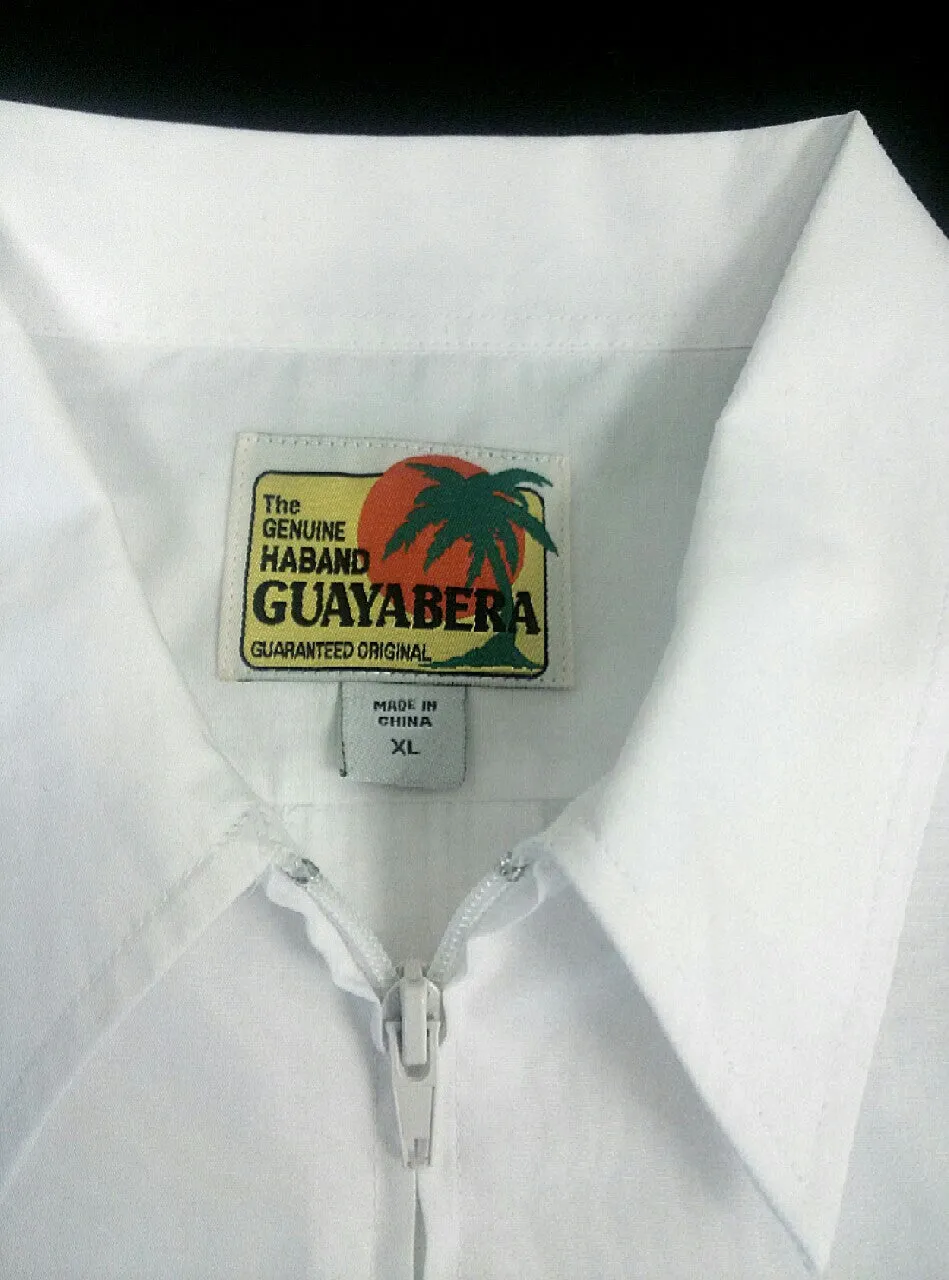 New- Haband Guayabera White Fashion Shirt- size XL