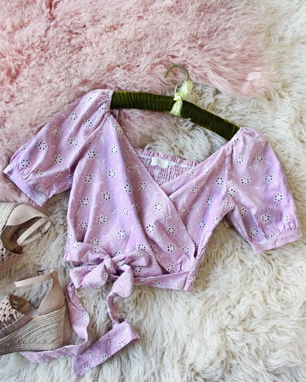 Orchid Eyelet Top