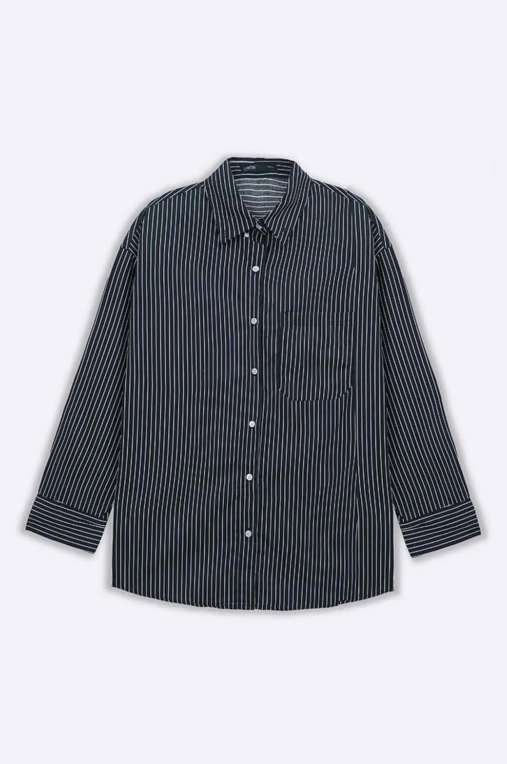 OVERSIZED STRIPED BUTTON DOWN