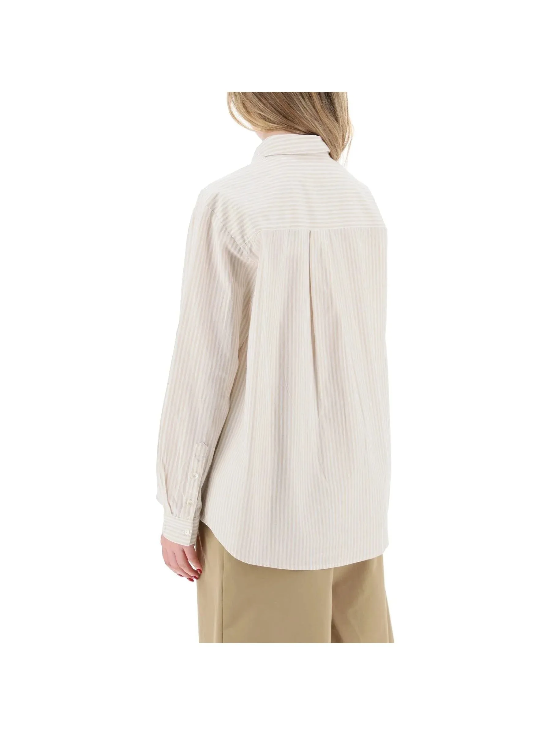 Oversized Striped Cotton Top