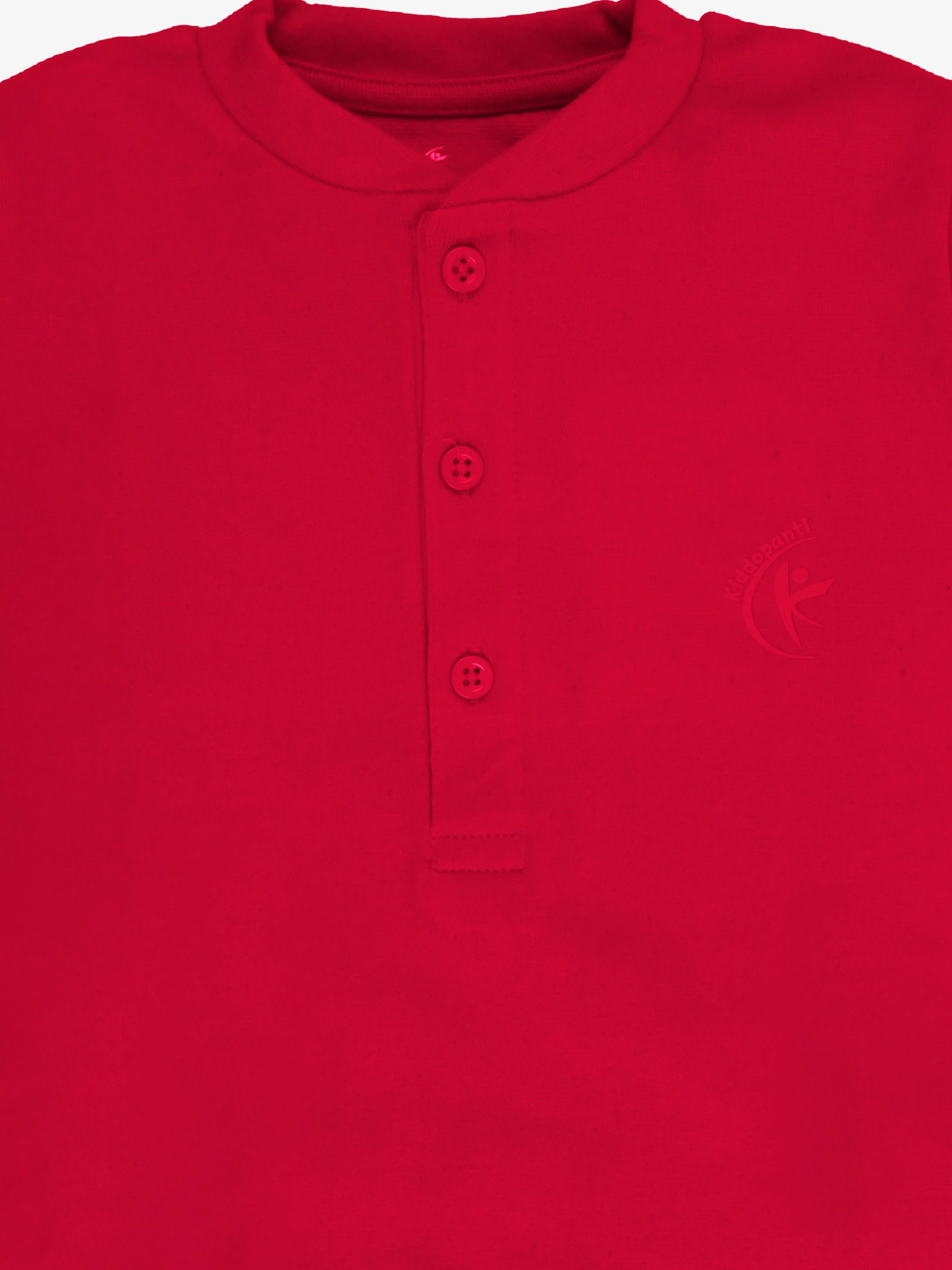 Pack of 2 Cotton Full Sleeves Solid Henley Neck Unisex Tee