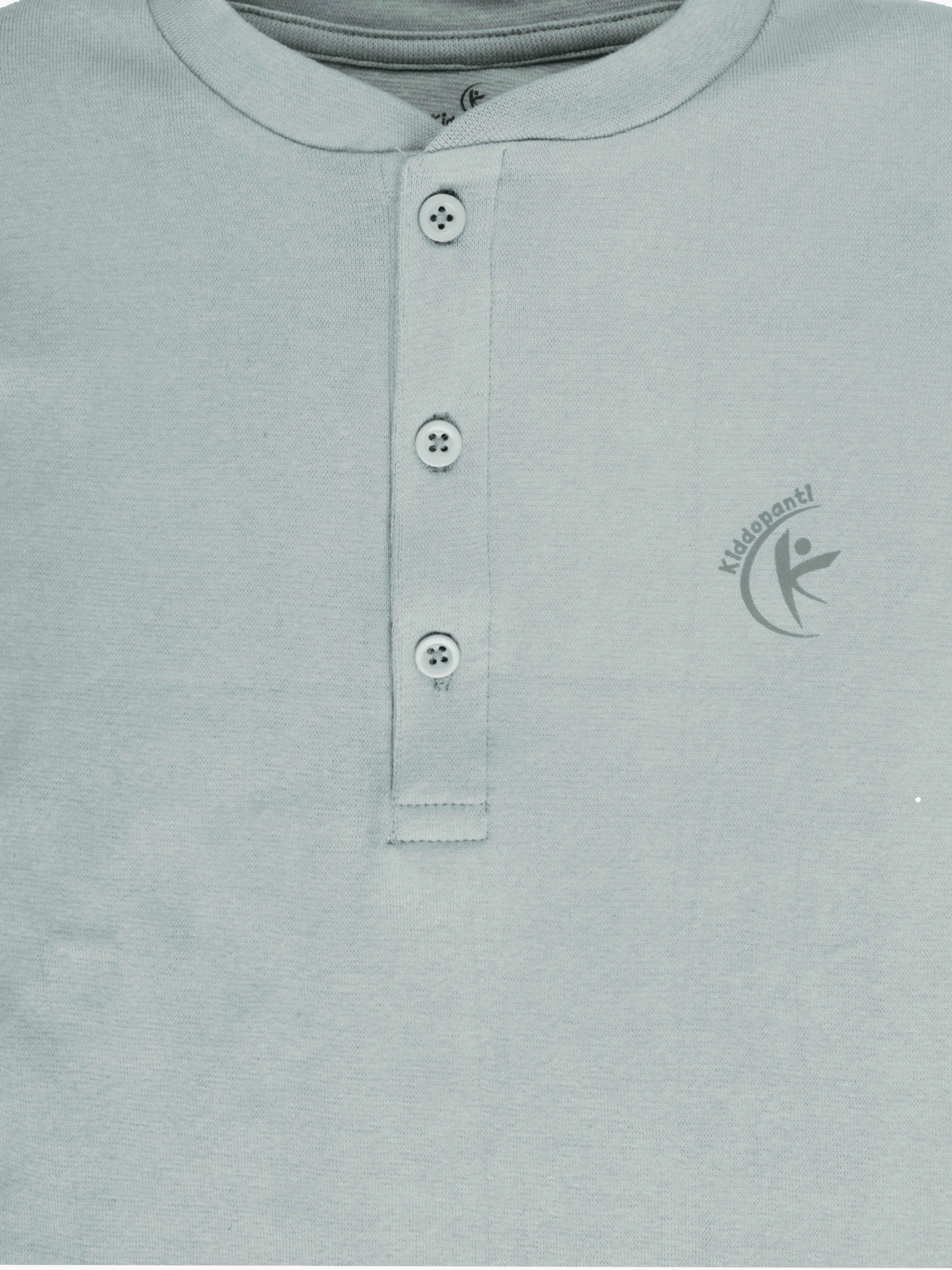Pack of 2 Cotton Full Sleeves Solid Henley Neck Unisex Tee