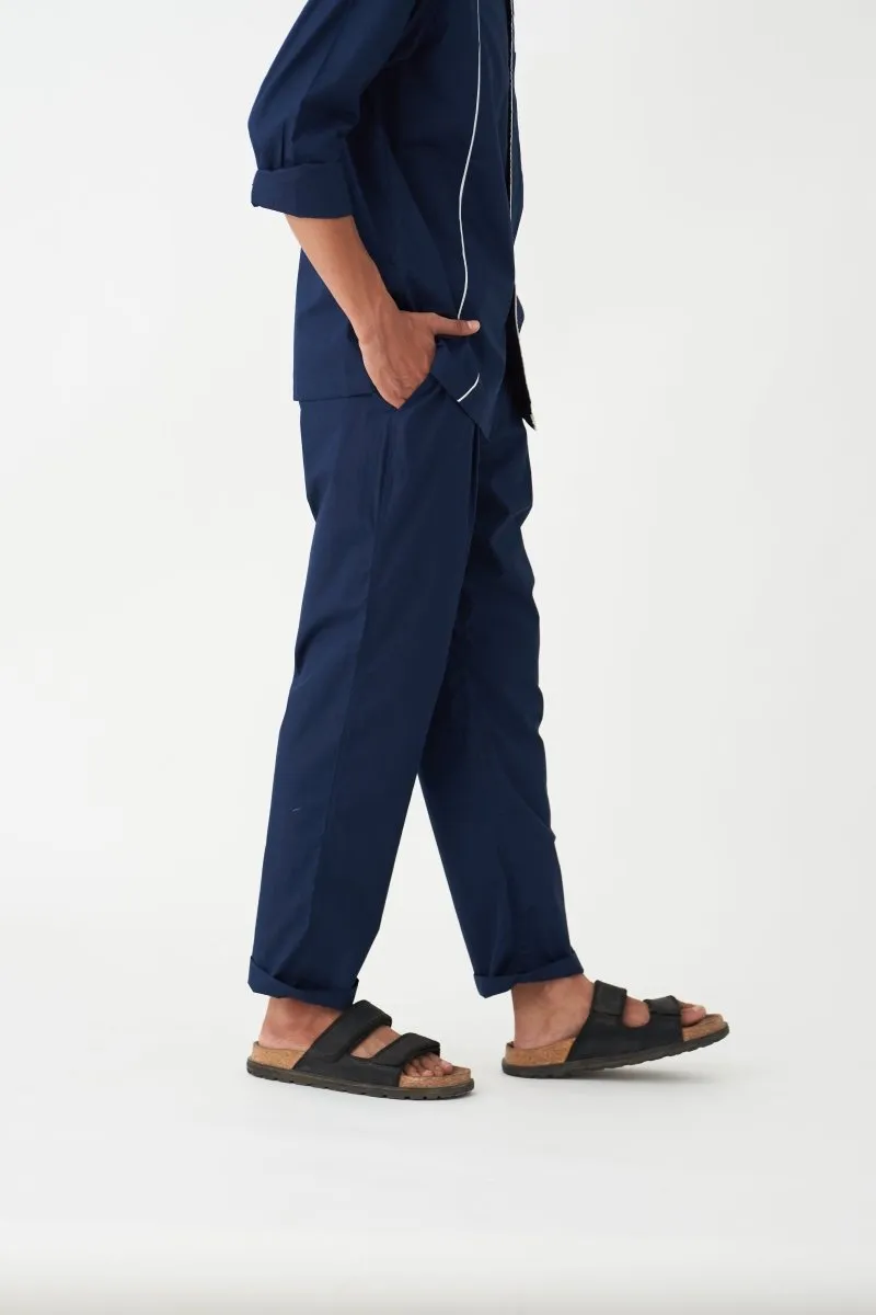 Piping Detail Shirt - Navy