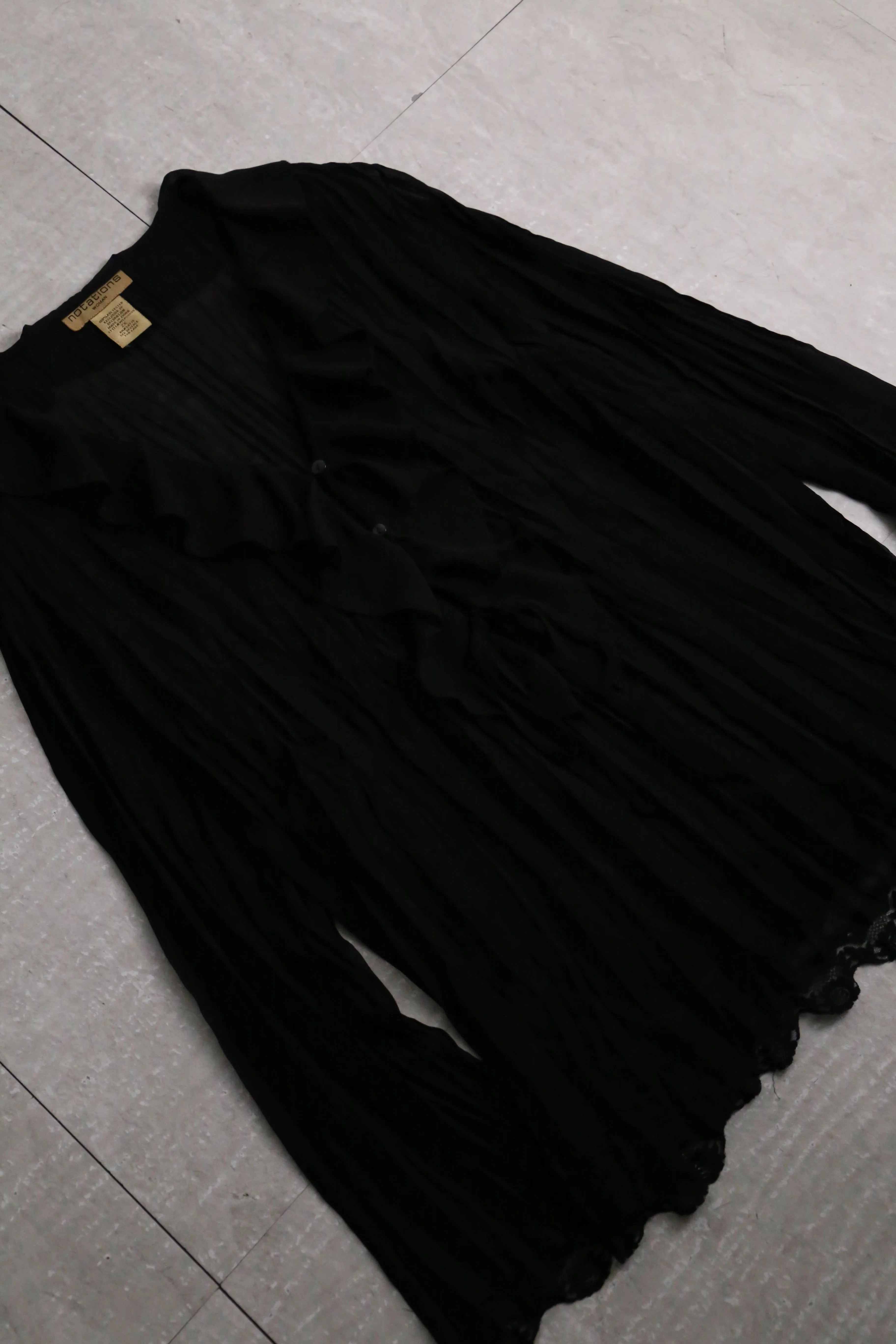 pleats×frill×lace sheer pull