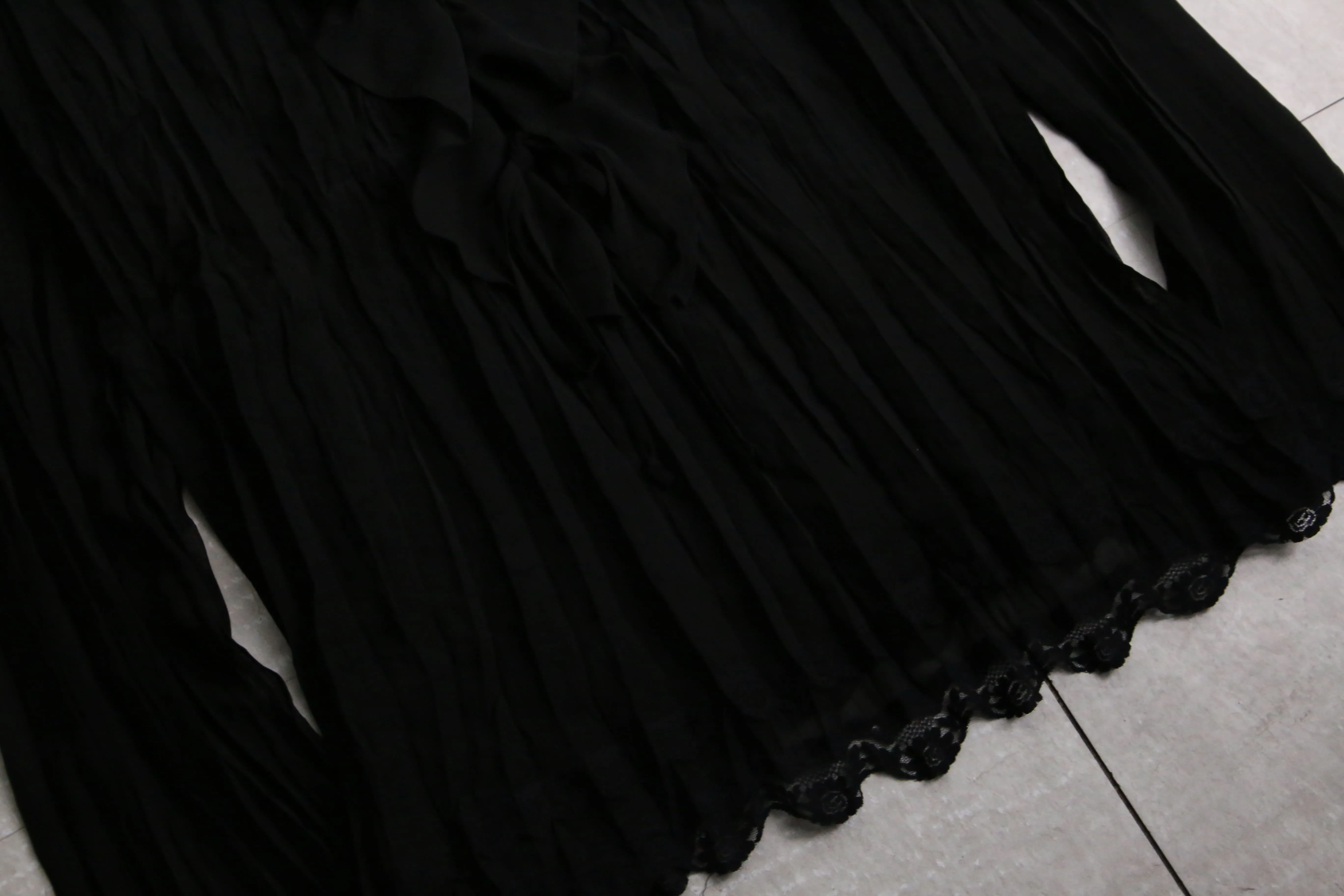 pleats×frill×lace sheer pull