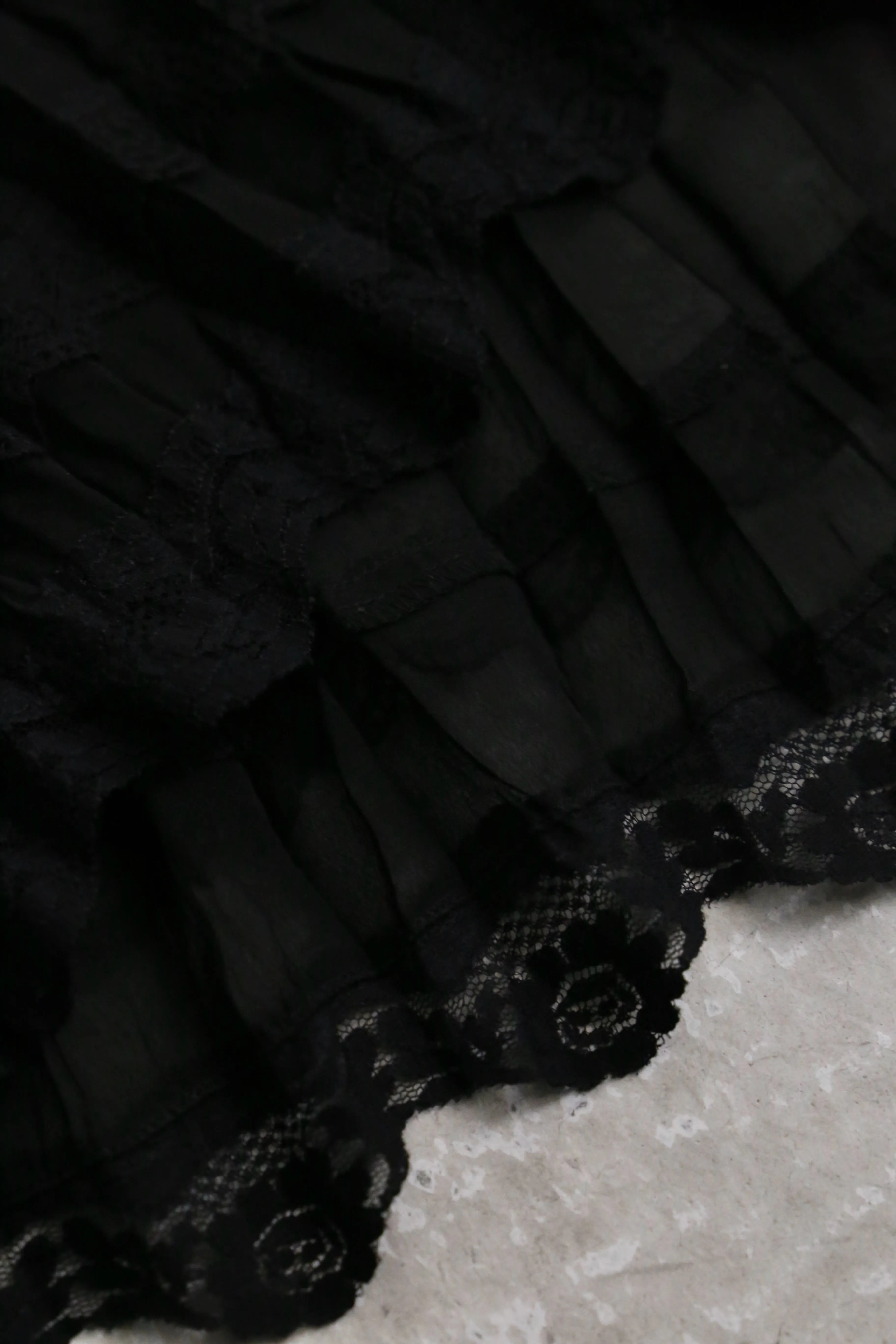 pleats×frill×lace sheer pull