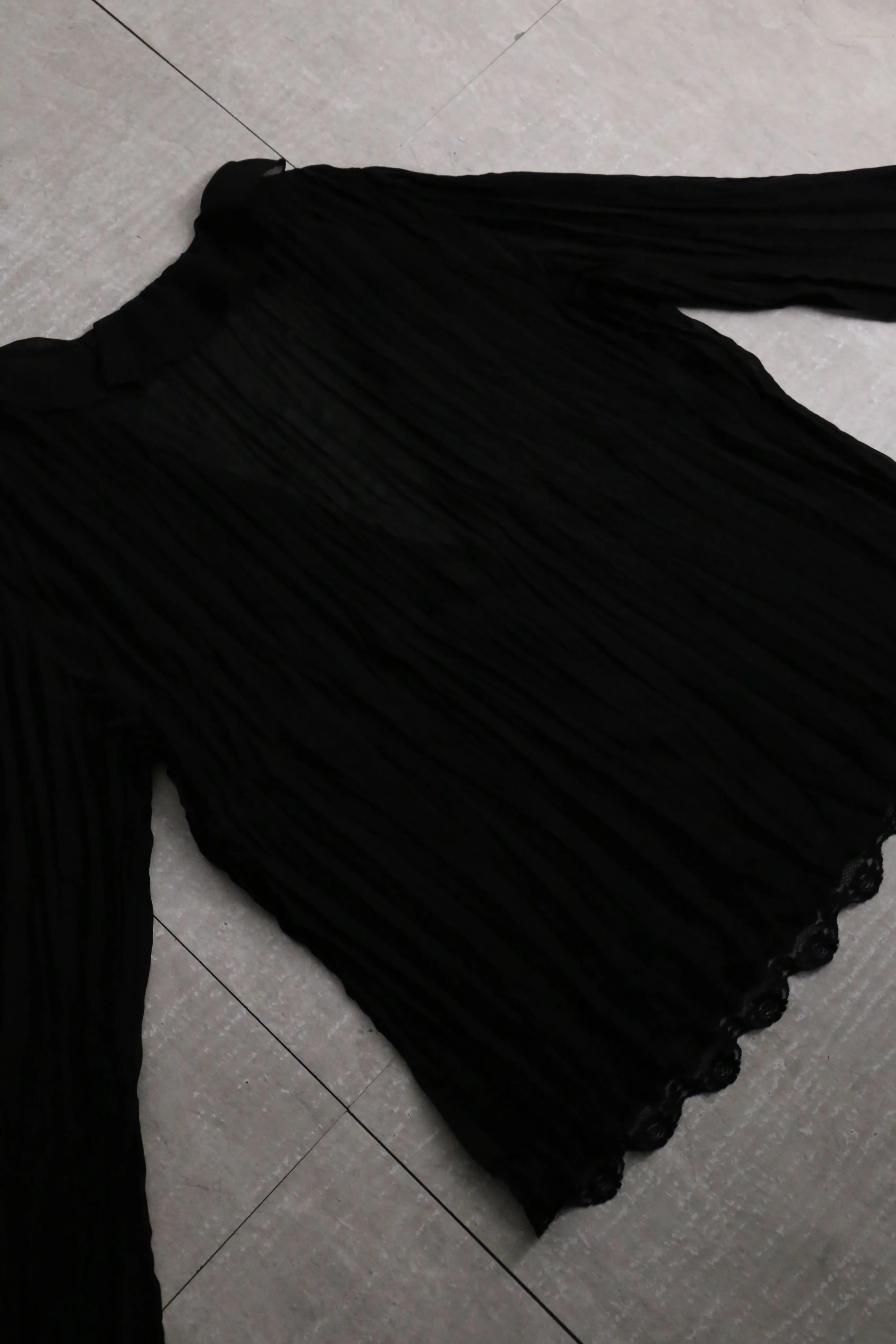 pleats×frill×lace sheer pull