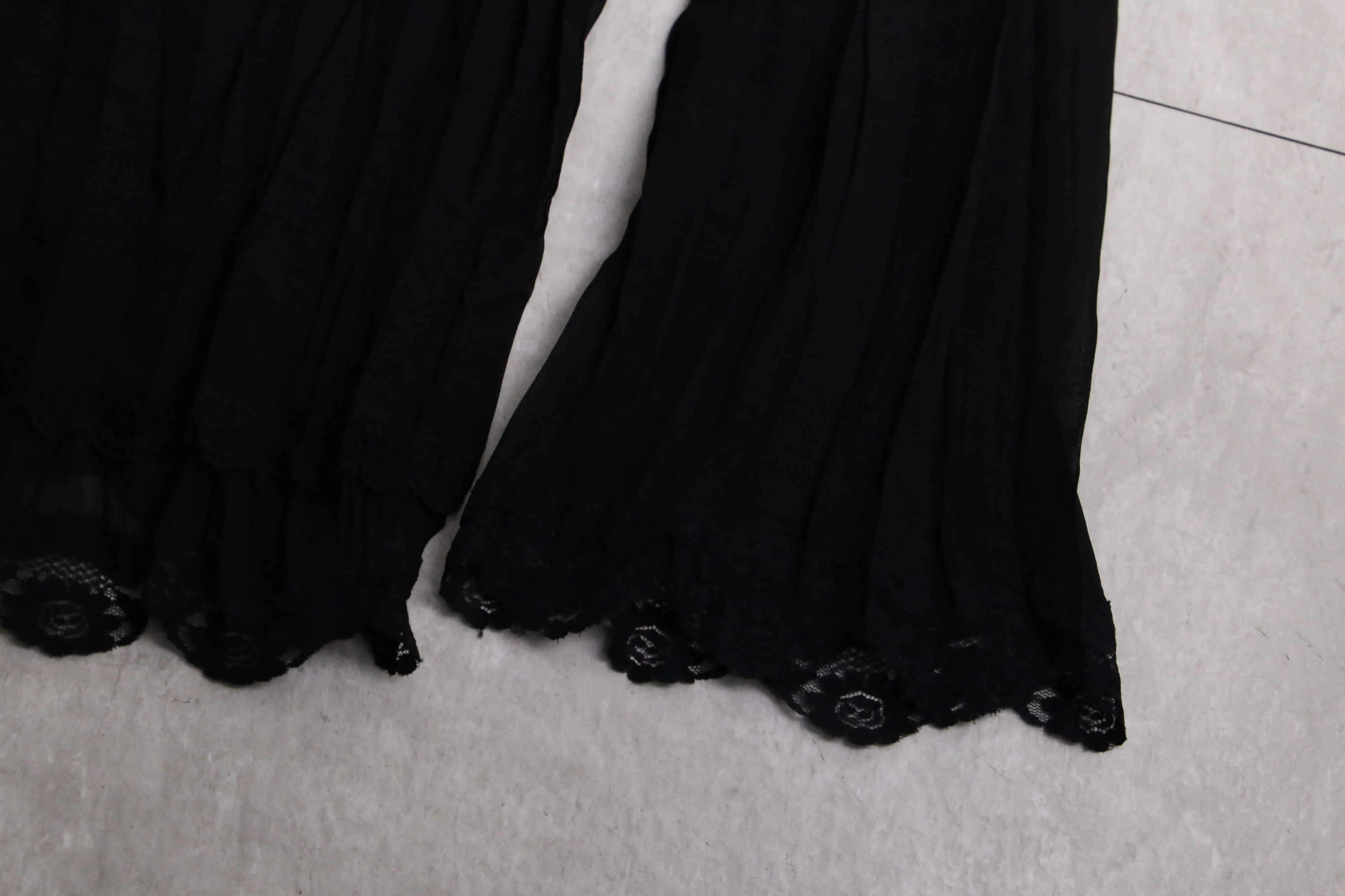 pleats×frill×lace sheer pull