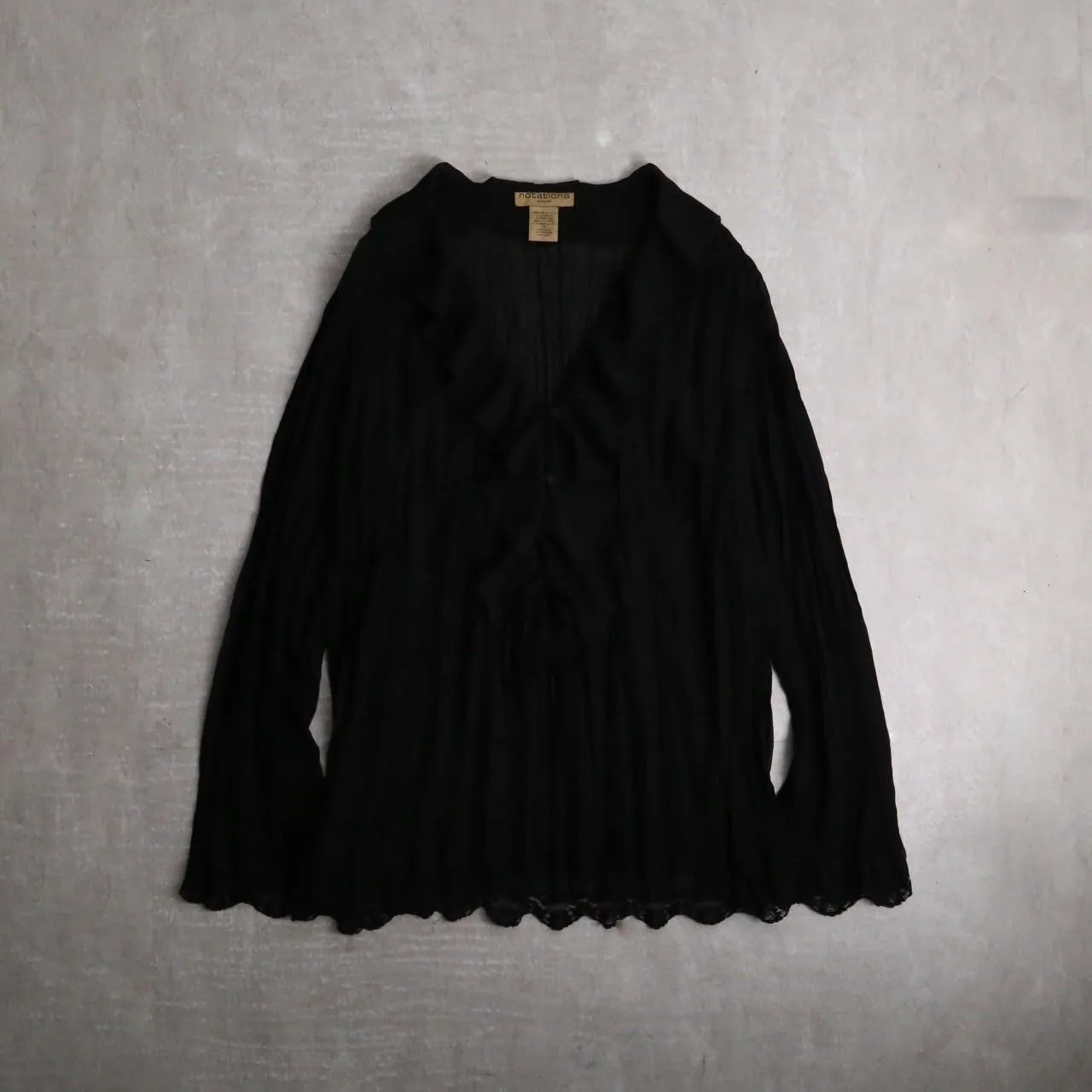 pleats×frill×lace sheer pull