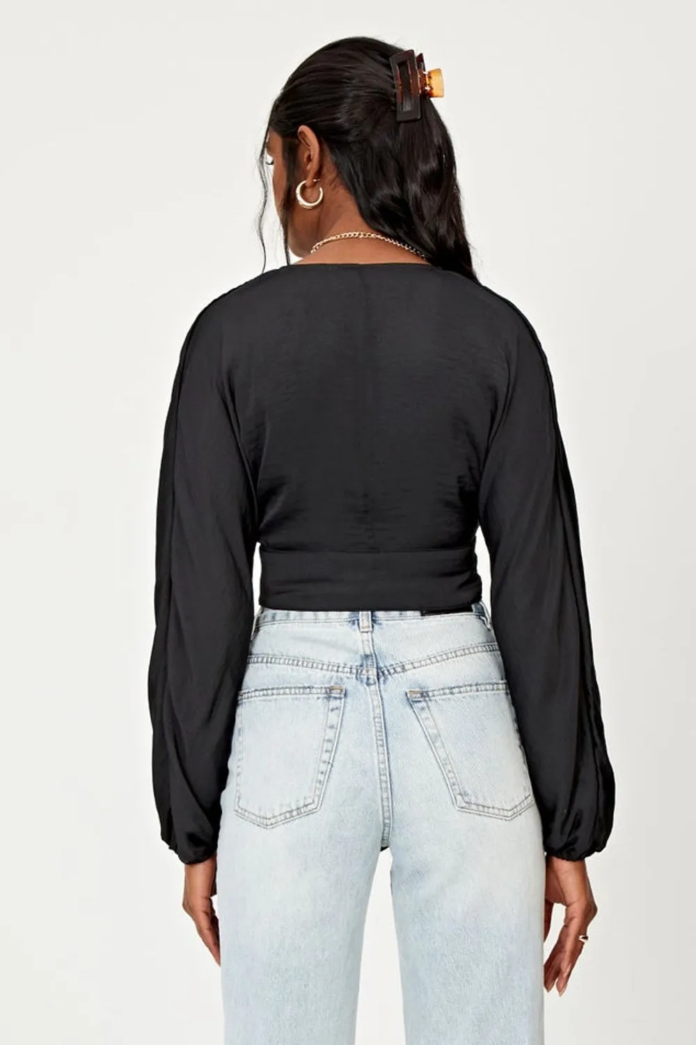 Plunge Neck Blouse