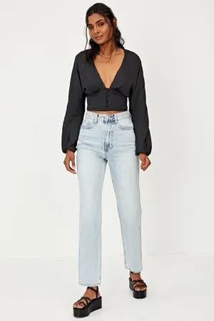 Plunge Neck Blouse