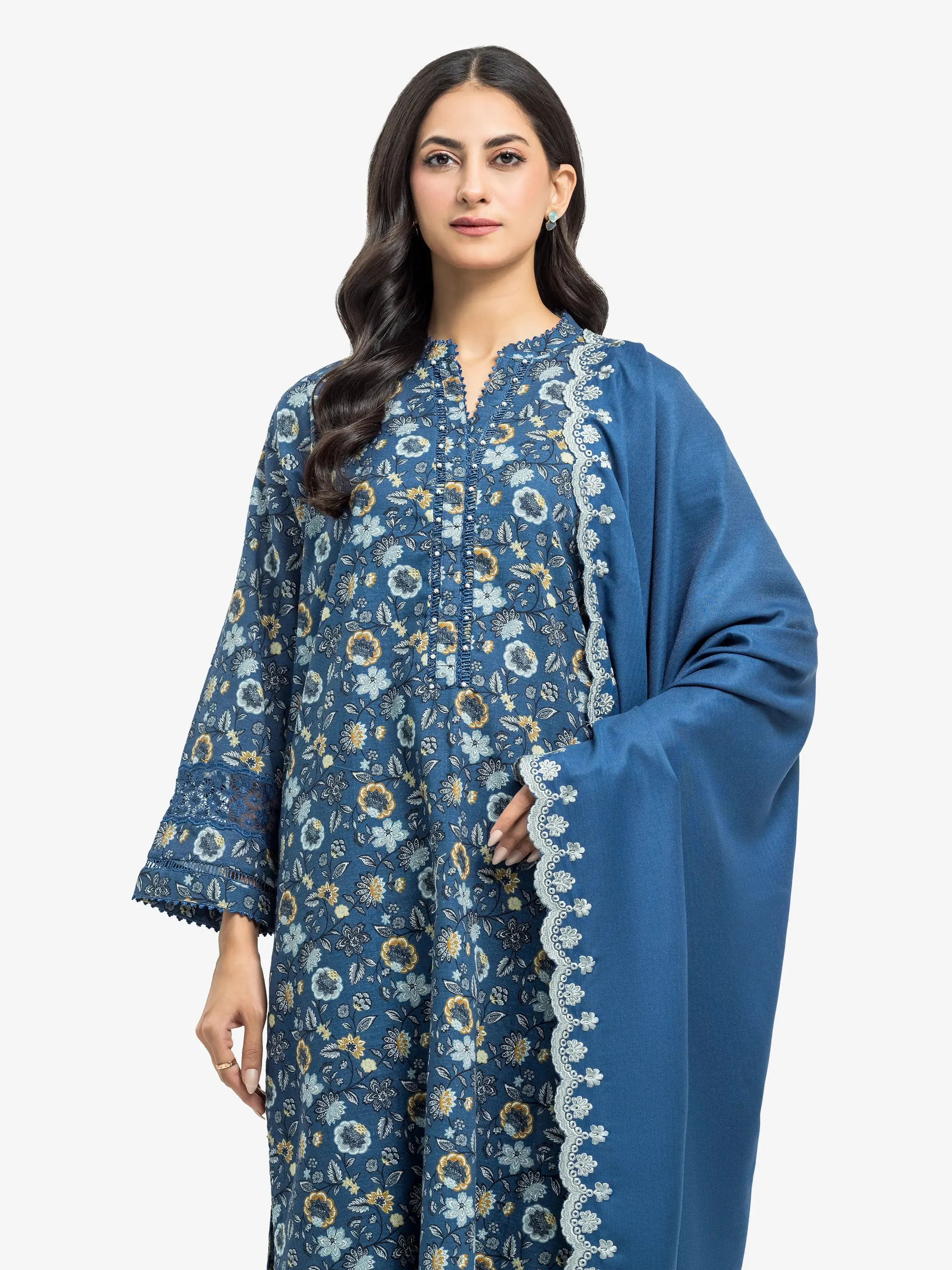 Pret 3Pc Printed Khaddar Suit - EWTKP24-81533-3P
