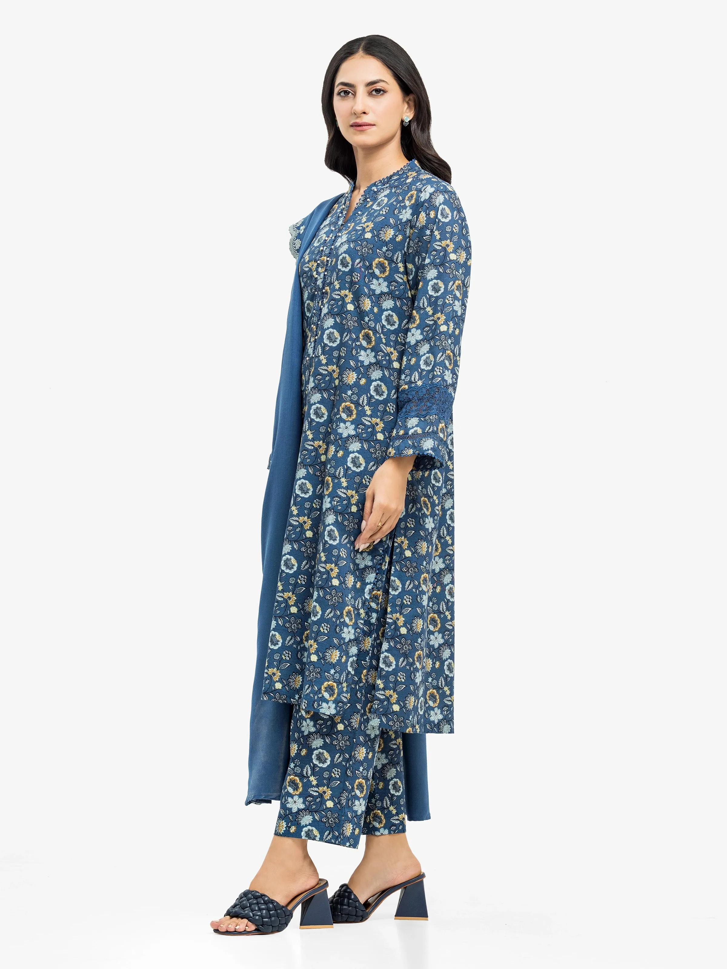 Pret 3Pc Printed Khaddar Suit - EWTKP24-81533-3P