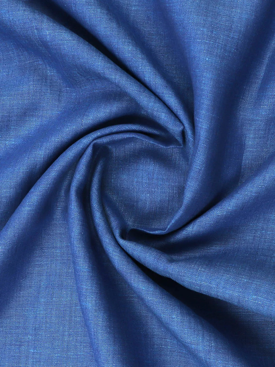 Pure Linen Dark Blue Colour Plain Shirt Fabric Irish 8080