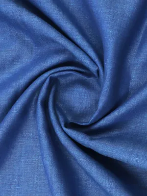 Pure Linen Dark Blue Colour Plain Shirt Fabric Irish 8080