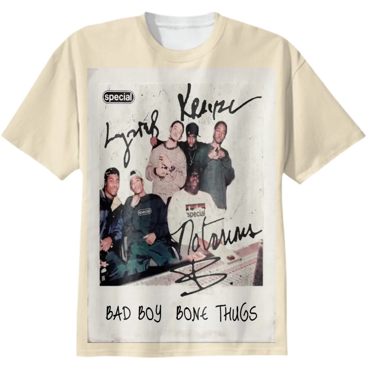 "Badboy BoneThugs" Off-White Vinyl Tee