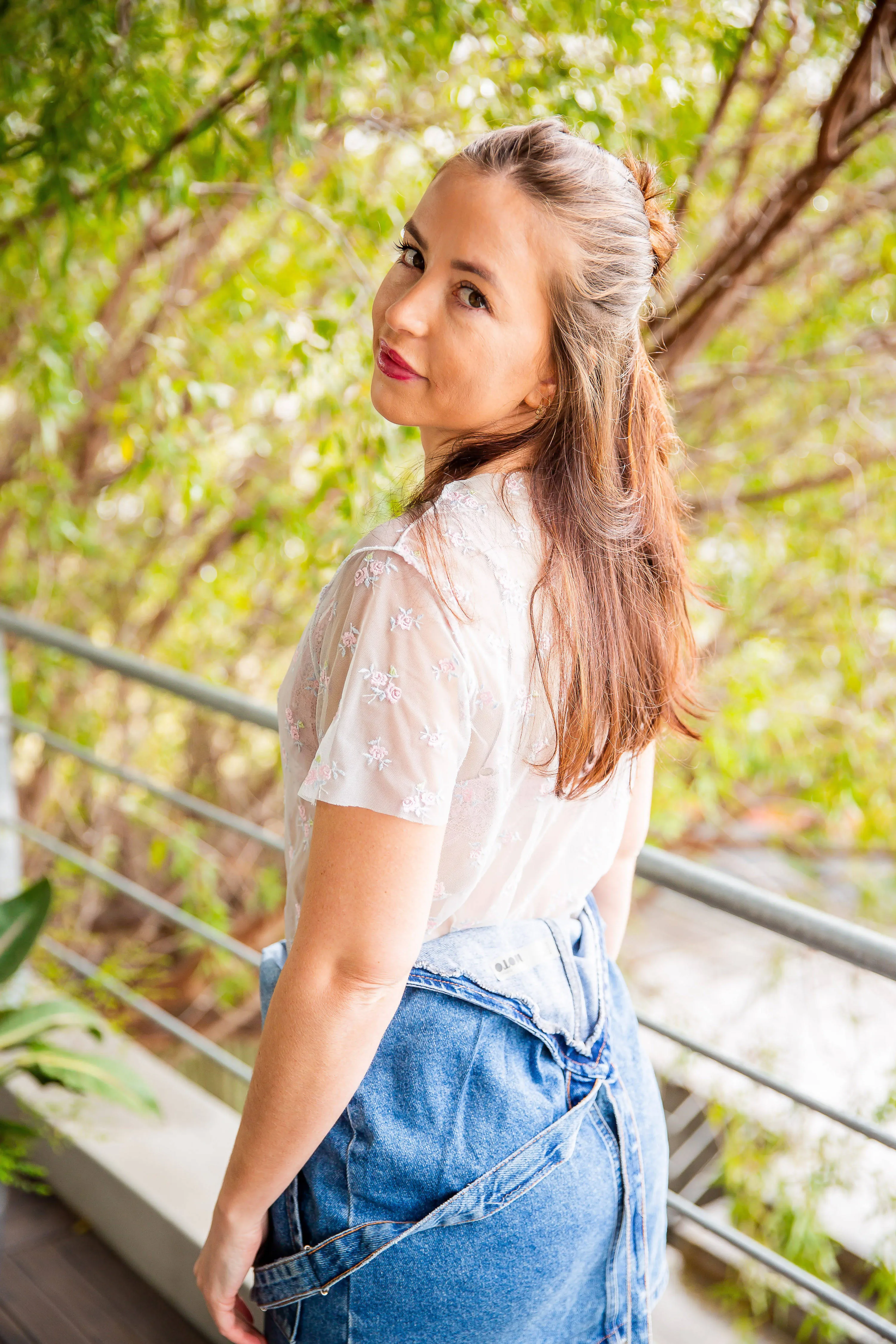 Sheer Floral Top