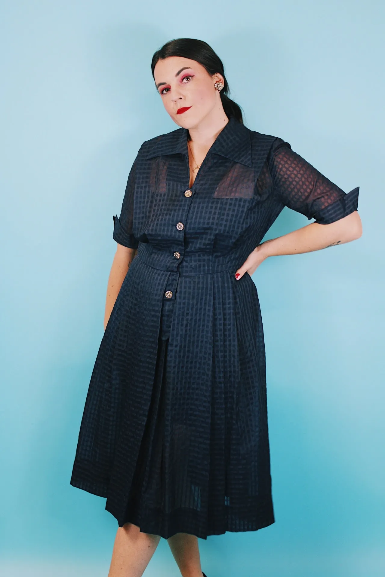 Sheer Shirt Dress