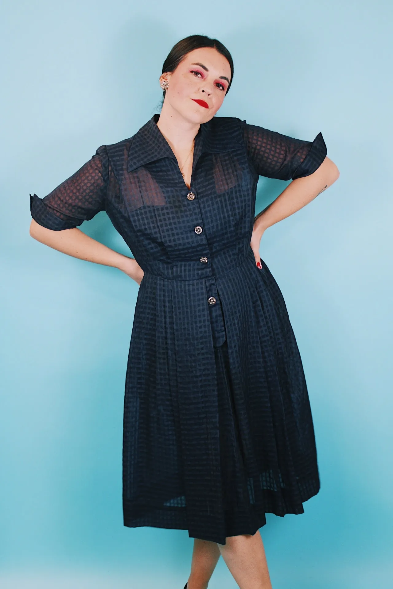 Sheer Shirt Dress
