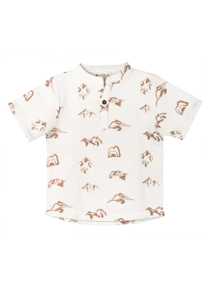 Short sleeve shirt Healing Mountains organic muslin 2022