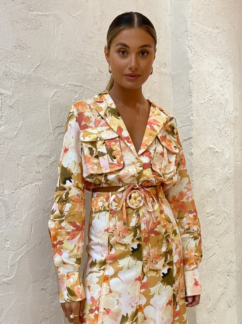 Significant Other Vienna Top in Watercolour Floral
