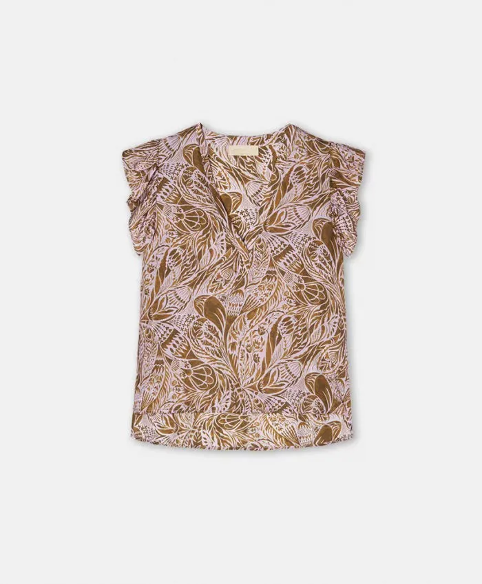 SILK PRINTED BLOUSE