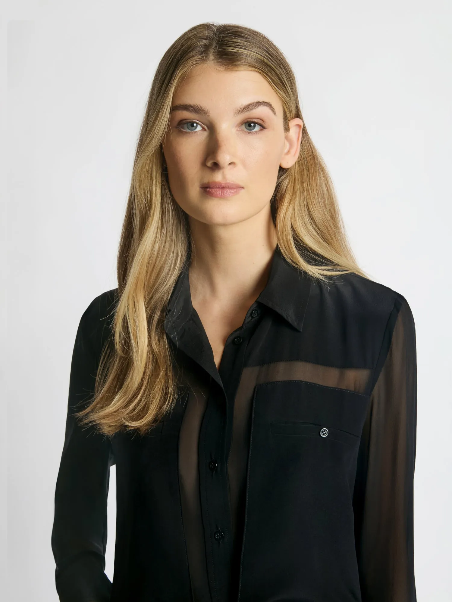 Silk sheer blouse