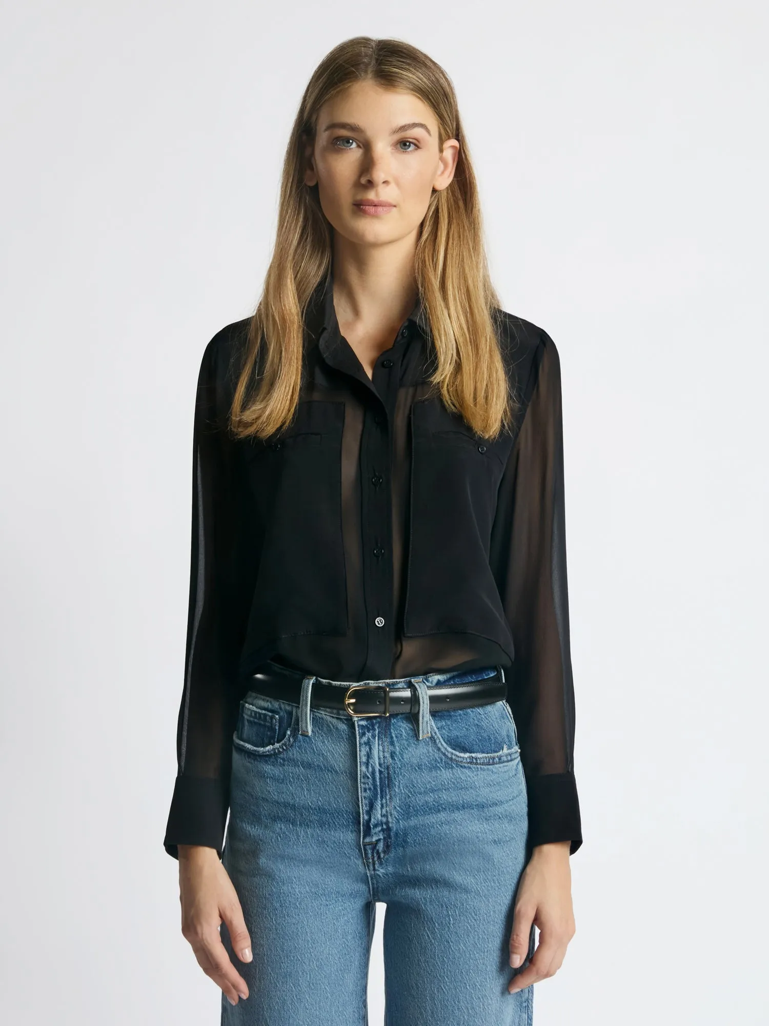 Silk sheer blouse