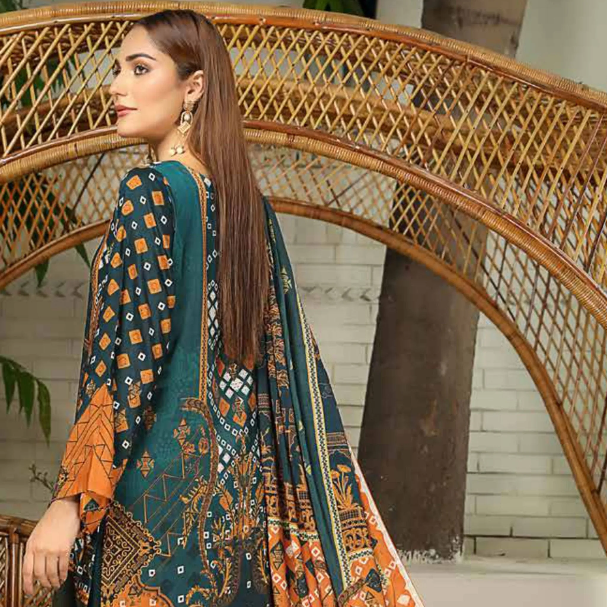 Silver Series by Riaz Arts · Embroidered Chunri Linen Collection with Linen Shawl – SS-02