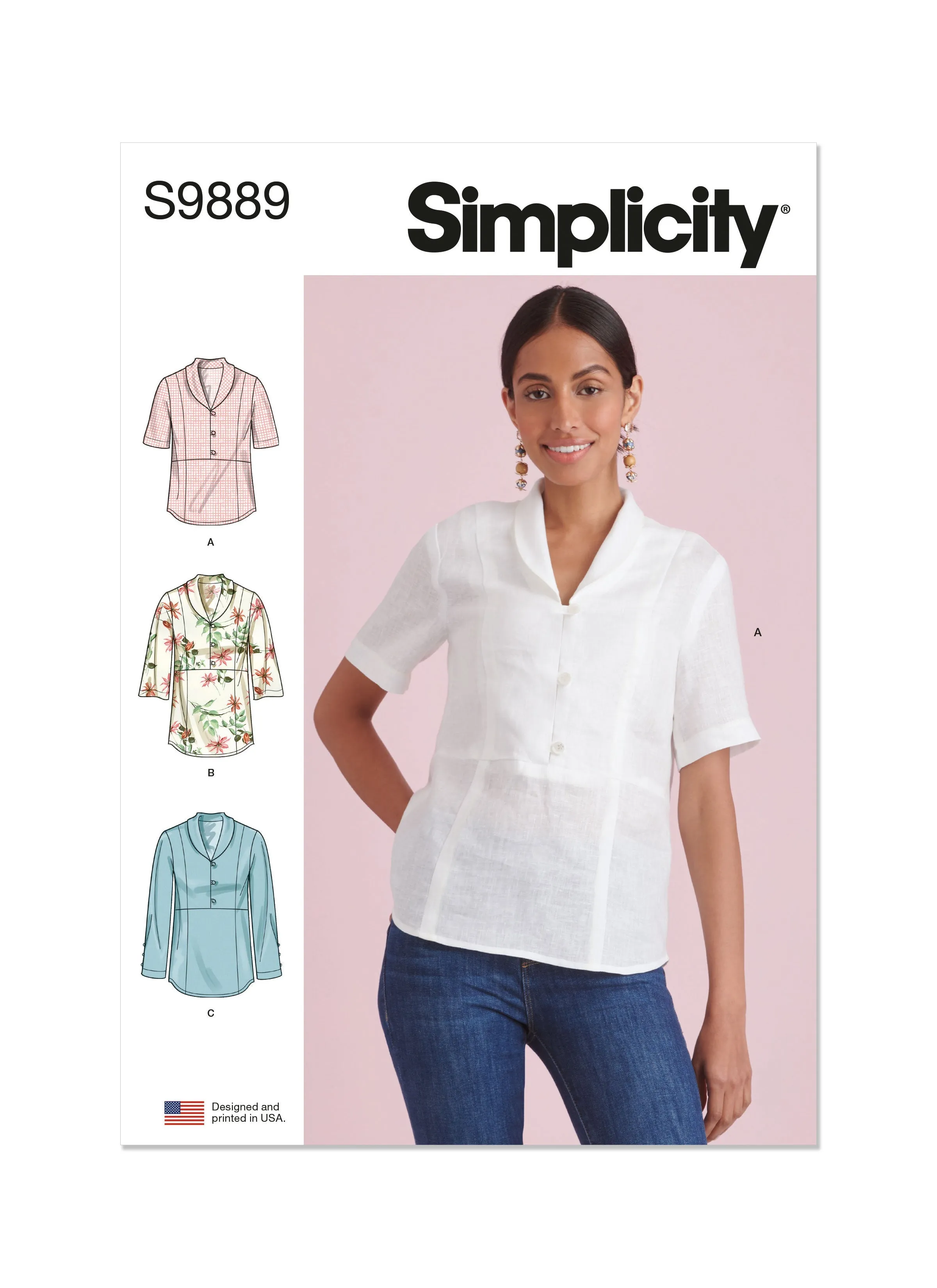 Simplicity Sewing Pattern 9889 Misses' Tops