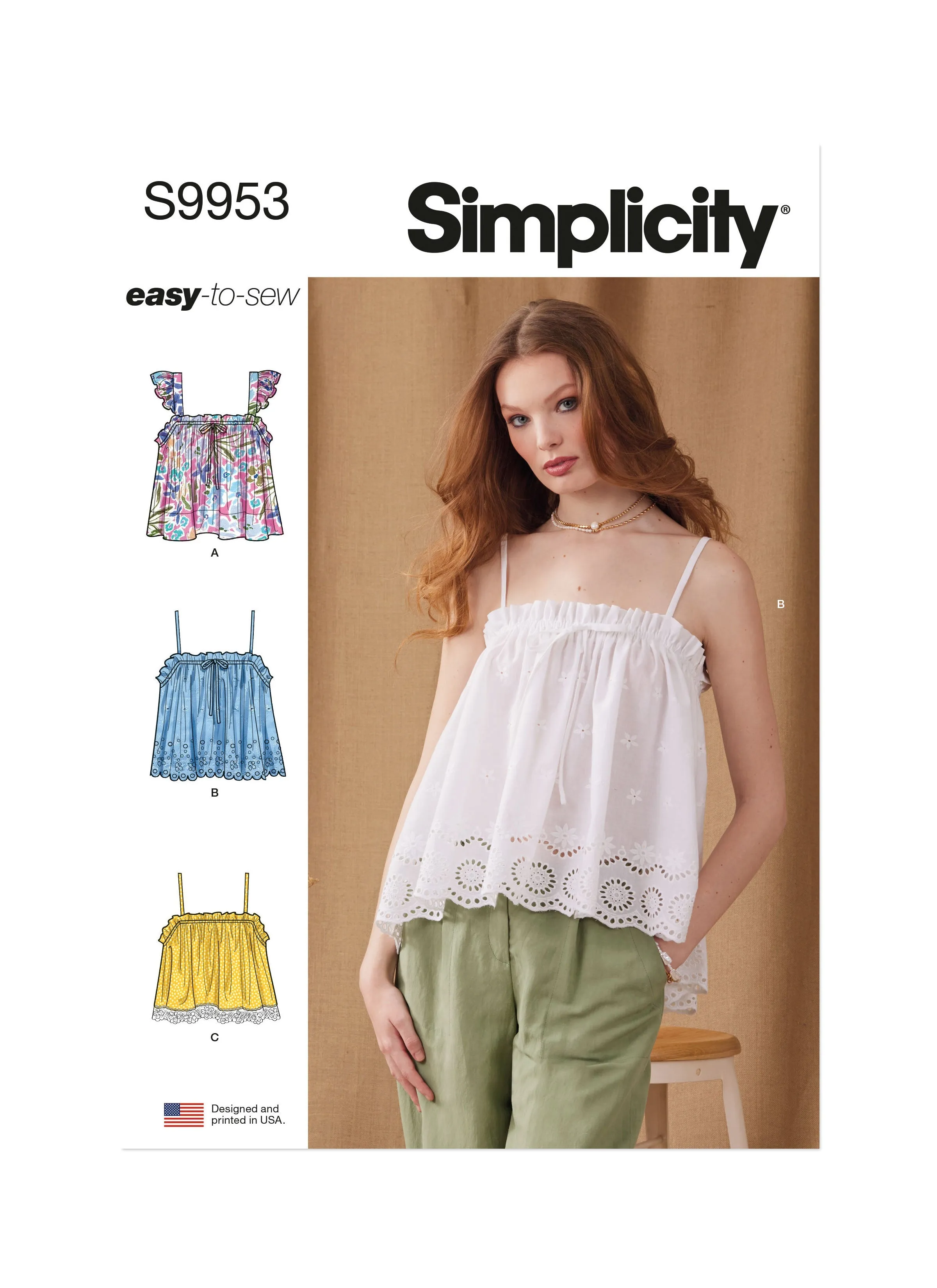 Simplicity Sewing Pattern 9953 Tops