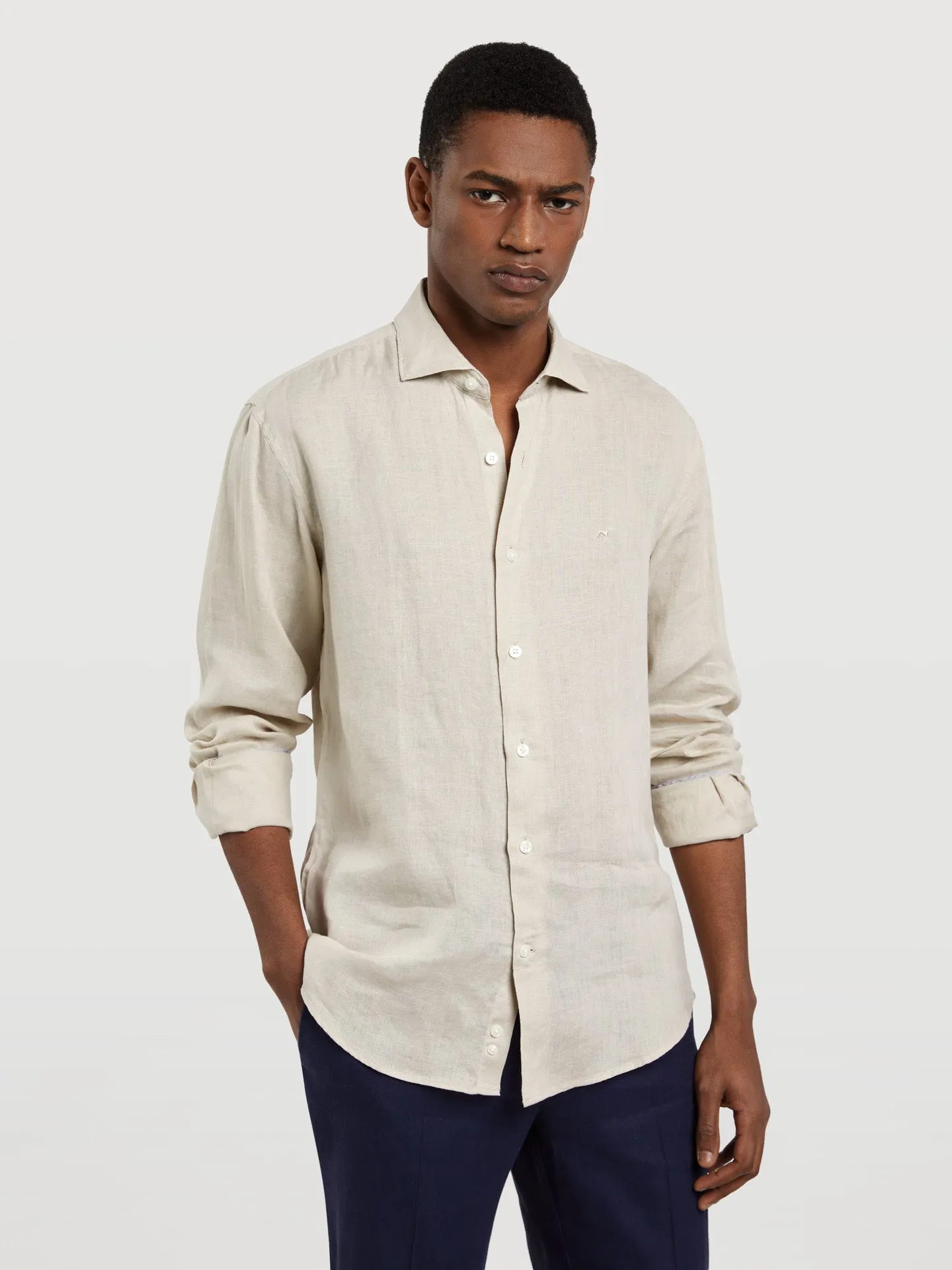 Slim Fit pure Linen Shirt