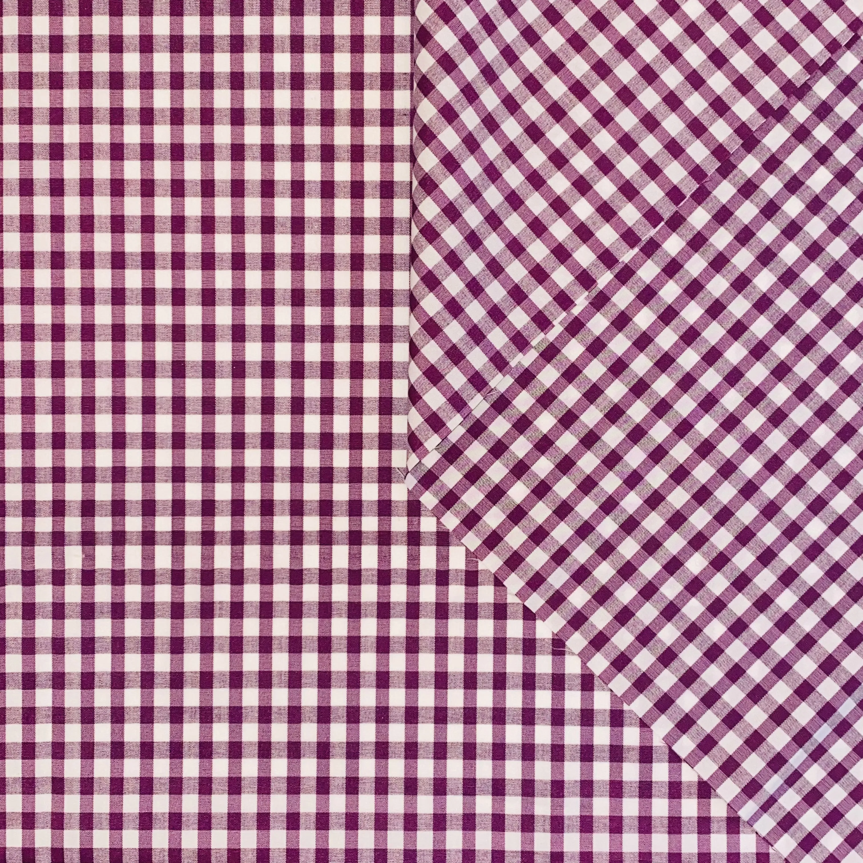 SMALL GINGHAM CHECK (3/8" X 5/16") COTTON MUSLIN