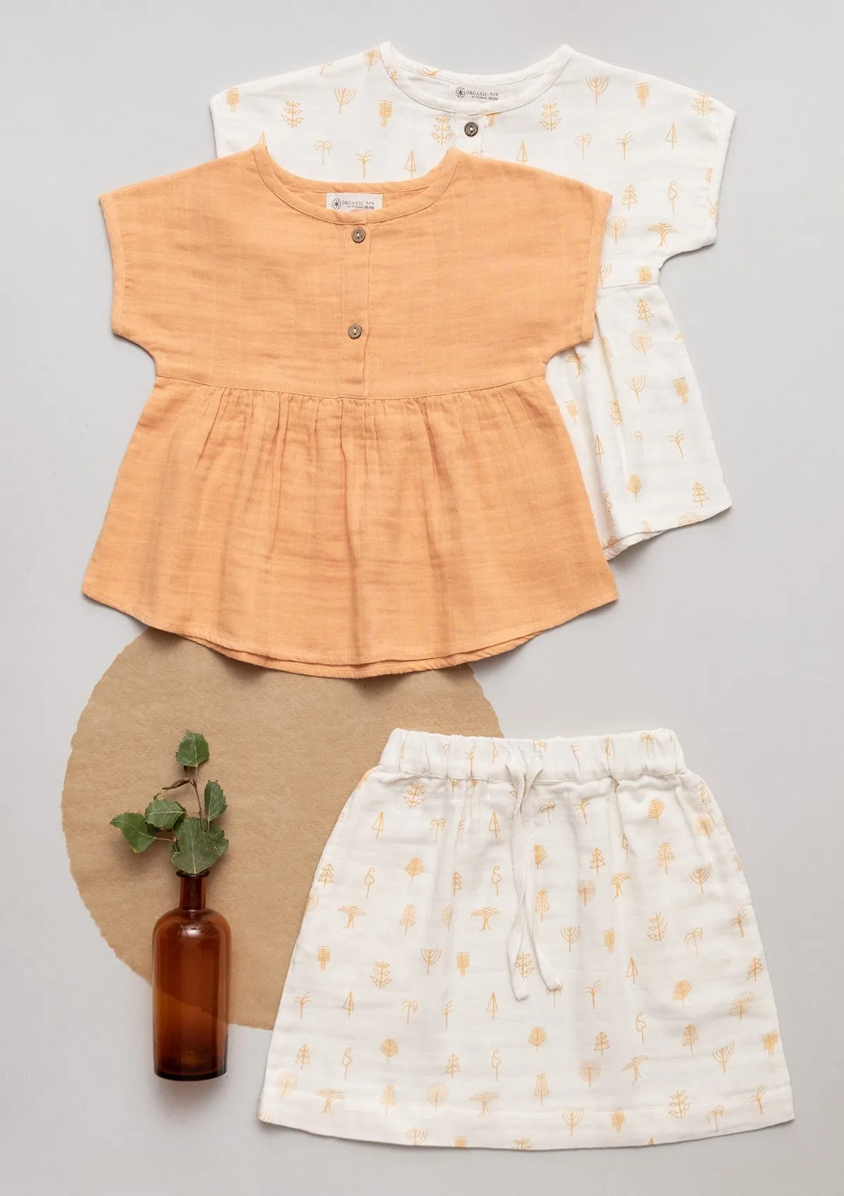 Tunic shirt Protective Forest organic muslin