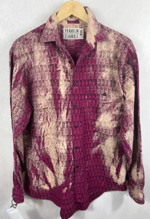 Vintage Magenta, Cream and Black Flannel Size Large