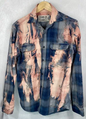 Vintage Navy, Grey and Pink Flannel Size Small
