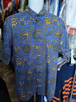 Vintage UCLA BRUINS NCAA Ke Nui Cotton Hawaiian Shirt L