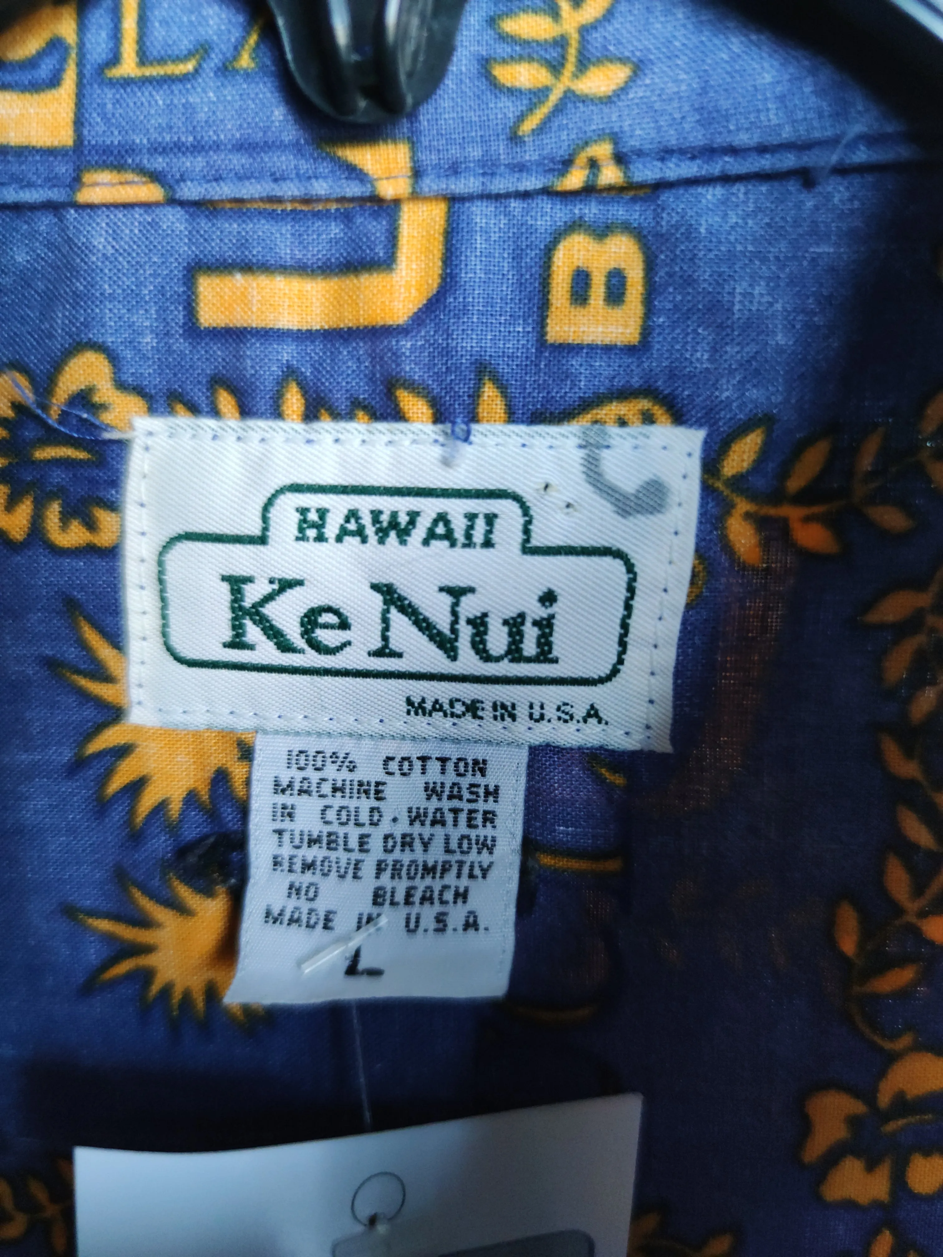 Vintage UCLA BRUINS NCAA Ke Nui Cotton Hawaiian Shirt L