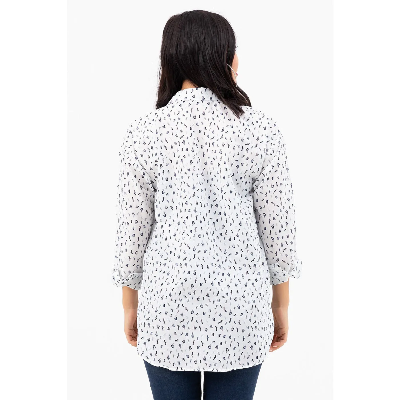 White Oversized Pocket Shirt