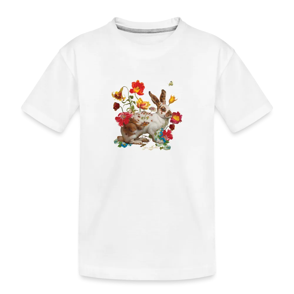 Yana Movchan Rabbit with Flowers Toddler Premium Organic T-Shirt