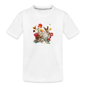Yana Movchan Rabbit with Flowers Toddler Premium Organic T-Shirt