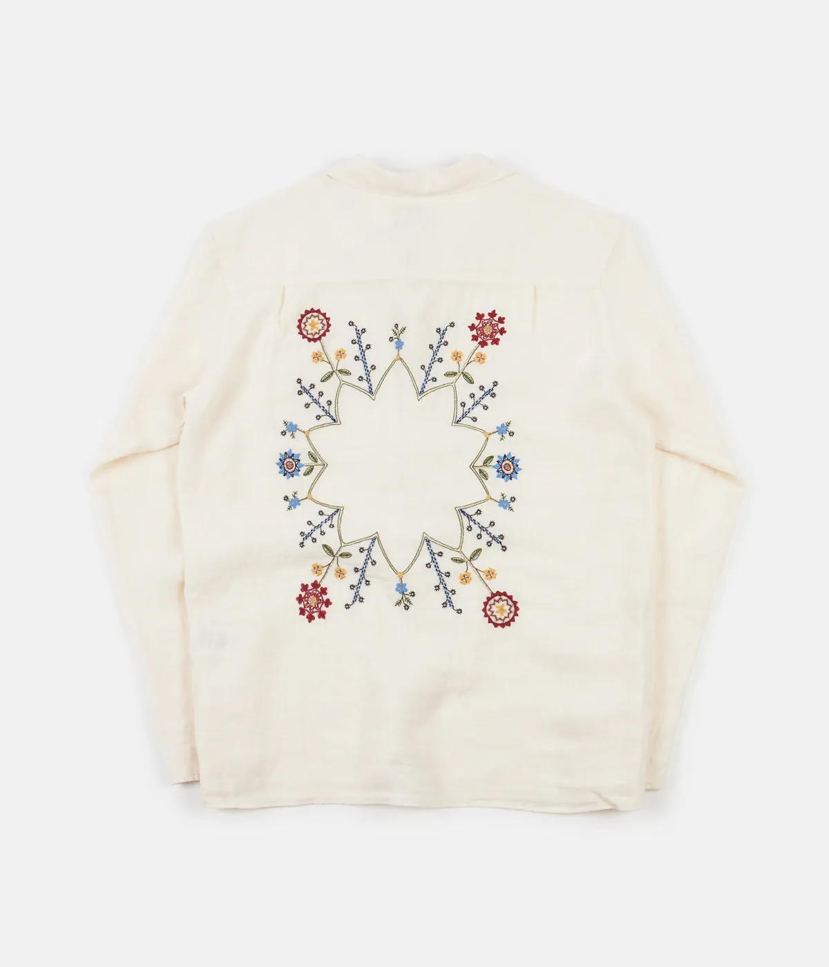 YMC Embroidered Feathers Shirt - Ecru