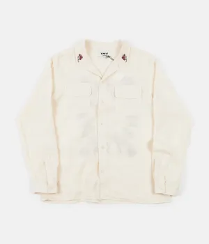 YMC Embroidered Feathers Shirt - Ecru